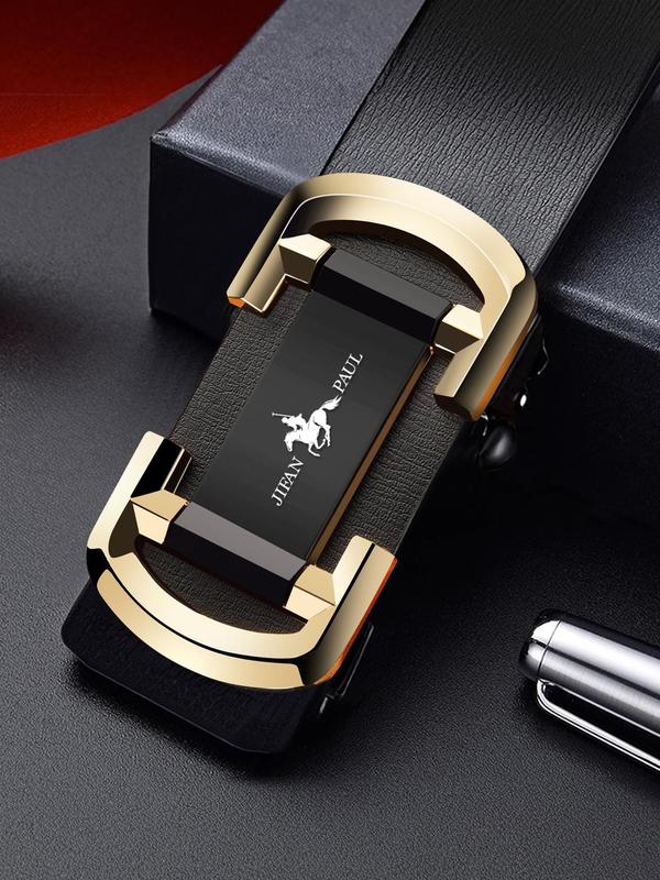 Men's Business PU Buckle Belt, Trendy All-match Chic Belt for Formal Occasions, Fashionable Accessories As Gift with Box