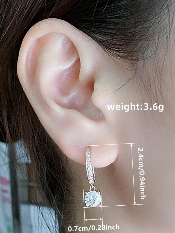 Rhinestone Decorated Dangle Earrings (1 Pair), Elegant Jewelry for Women for Party, Daily Clothing Decor, Wedding Engagement Anniversary Party Jewelry Gifts