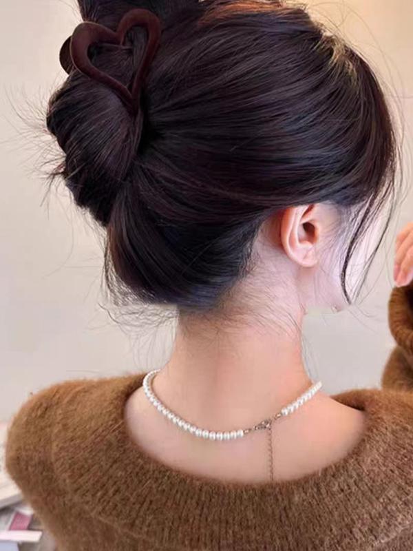 Heart Shape Hair Claw for Girlfriend, Elegant Cute Trendy Hair Claw for Girlfriend, Chic All-match Hair Accessories for Hairstyle Decor for Women & Girls