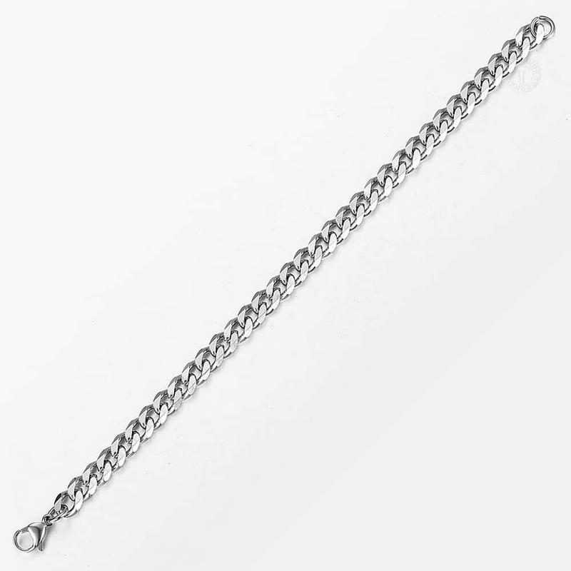 3 5 7 9 11MM Stainless Steel Curb Cuban Chain Bracelet Silver Color 7-11 inches for Men Women Summer Daily Jewelry boyfriend gifts