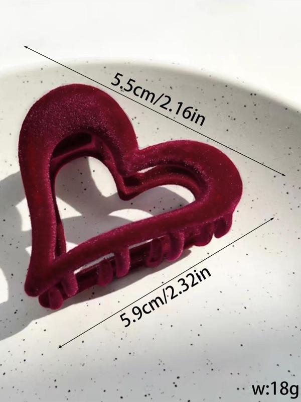 Heart Shape Hair Claw for Girlfriend, Elegant Cute Trendy Hair Claw for Girlfriend, Chic All-match Hair Accessories for Hairstyle Decor for Women & Girls