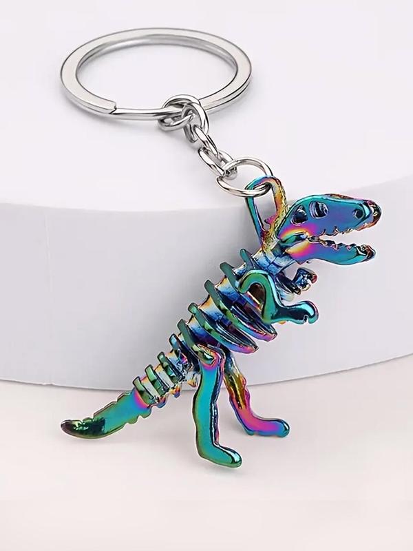 Cute Dinosaur Skull Design Keychain, 2024 Fashionable Creative New Novelty Keychain for Men & Women, Trendy Accessories for Bag, Backpack & Car Key