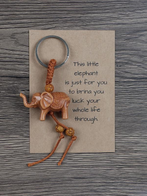 Cute Elephant Turtle Design Keychain, Vintage Braided Keychain for Car Keys, Fashion Accessories for Women & Men