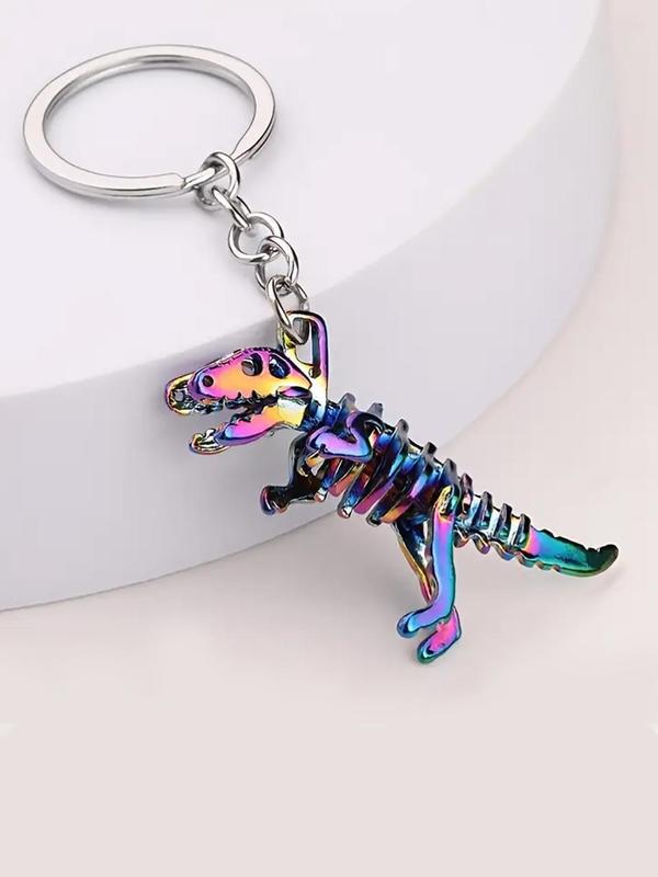 Cute Dinosaur Skull Design Keychain, 2024 Fashionable Creative New Novelty Keychain for Men & Women, Trendy Accessories for Bag, Backpack & Car Key