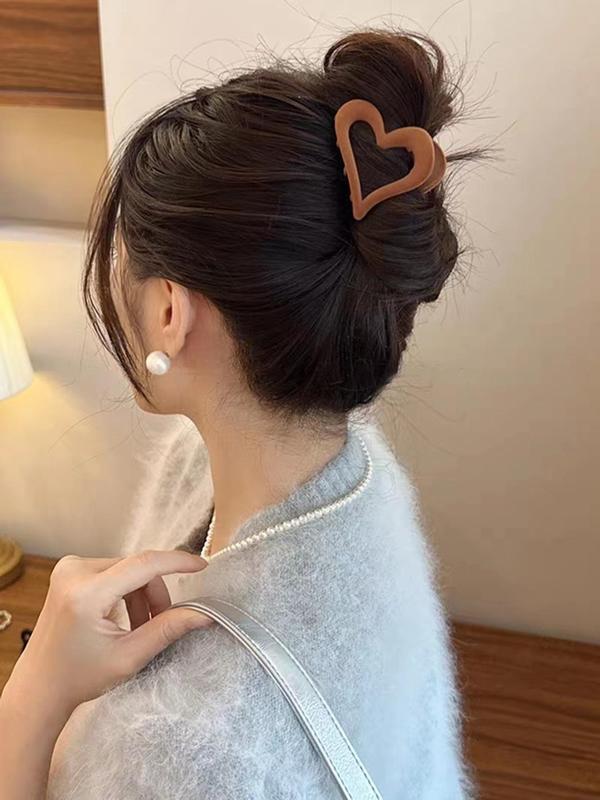 Heart Shape Hair Claw for Girlfriend, Elegant Cute Trendy Hair Claw for Girlfriend, Chic All-match Hair Accessories for Hairstyle Decor for Women & Girls