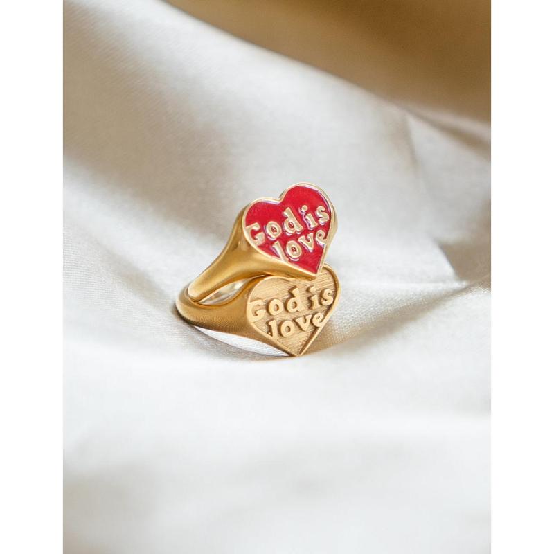 Gold God is Love Ring