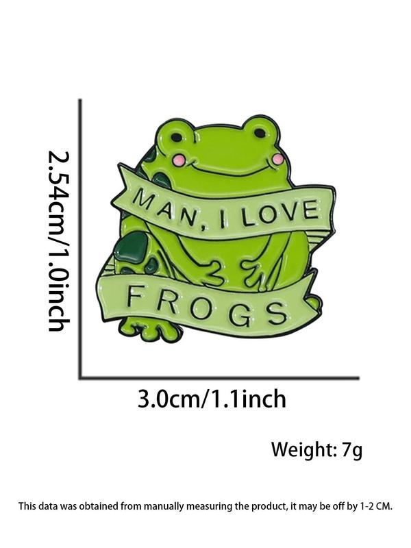 Cute Frog Design Brooch, Cartoon Animal Alloy Brooch for Women and Men, Fashion Accessories for Holiday Party and Daily Wear, Creative Holiday