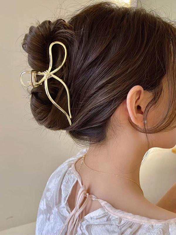 Elegant Bow Design Hair Claw For Women, Fashion All-match Hair Accessories, Casual Style Jewelry For Women & Girls