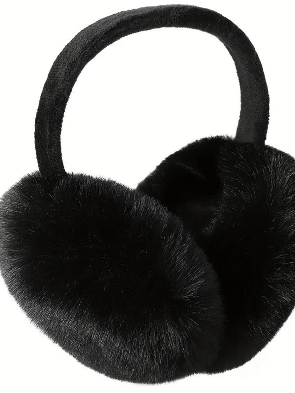 Solid Color Plush Earmuffs, Foldable Ear Cover for Fall & Winter, Fashion Accessories for Both Men & Women