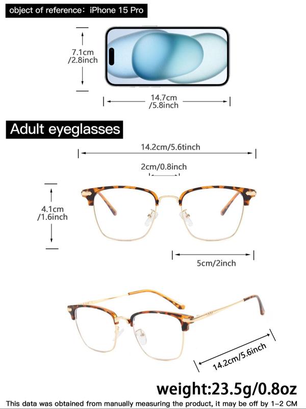 Minimalist Temperament Browline Frame Eyeglasses, Vintage Trendy Eyeglasses for Everyday Use, Fashion Accessories for Outdoor Activities