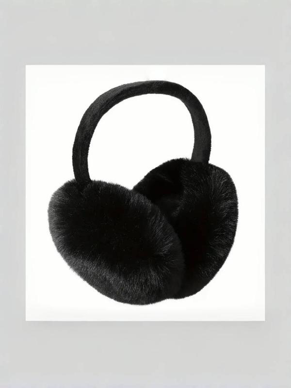 Solid Color Plush Earmuffs, Foldable Ear Cover for Fall & Winter, Fashion Accessories for Both Men & Women