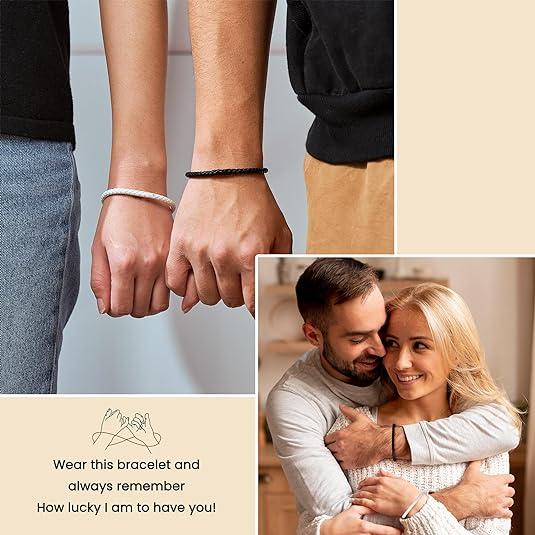 Valentines Day Birthday Gifts for Couples Matching Bracelet Love Gifts for Boyfriend Girlfriend