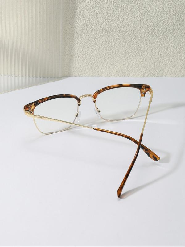 Minimalist Temperament Browline Frame Eyeglasses, Vintage Trendy Eyeglasses for Everyday Use, Fashion Accessories for Outdoor Activities