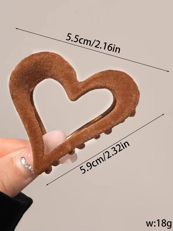 Heart Shape Hair Claw for Girlfriend, Elegant Cute Trendy Hair Claw for Girlfriend, Chic All-match Hair Accessories for Hairstyle Decor for Women & Girls