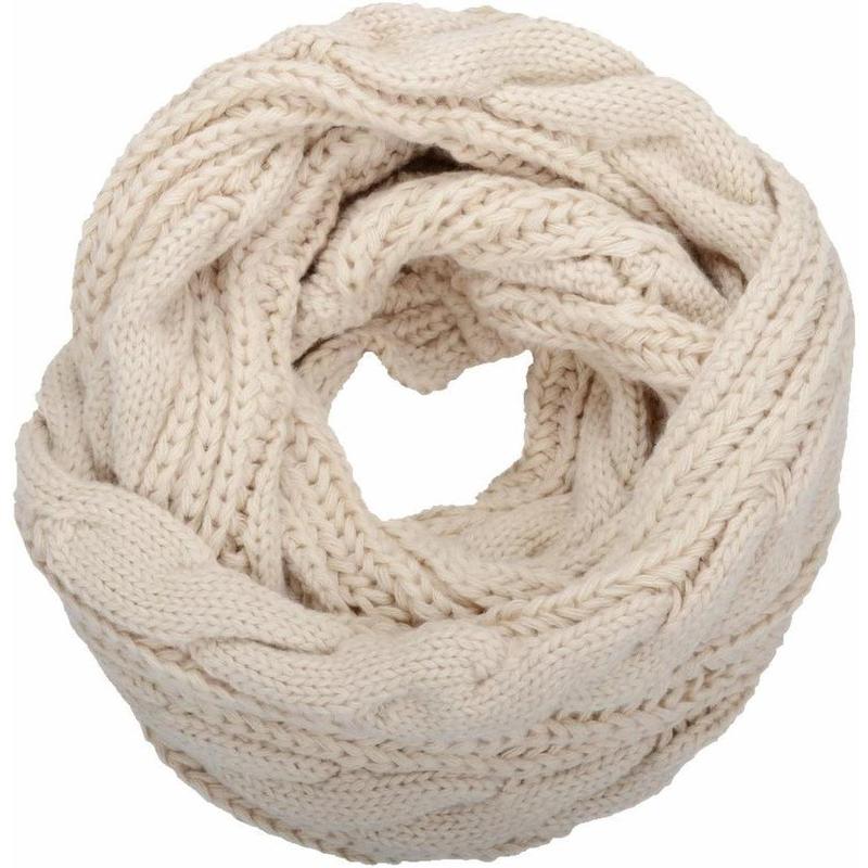 Womens Thick Ribbed Knit Winter Infinity Circle Loop Scarf