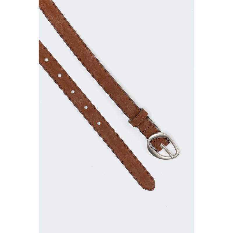 Faux Suede Slim Belt