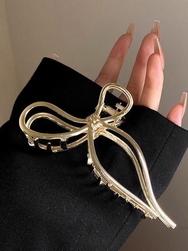 Elegant Bow Design Hair Claw For Women, Fashion All-match Hair Accessories, Casual Style Jewelry For Women & Girls