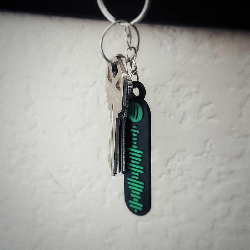 Spotify Music Code Keychain - Scannable Music Code Keychain - Scan to Play Song, Artist, or Playlist