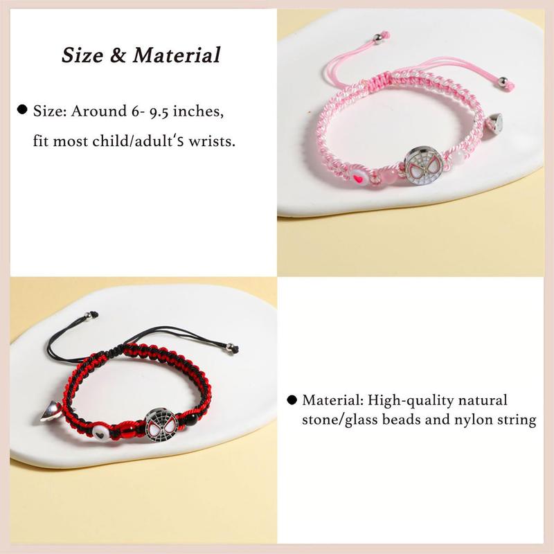 Friendship Couples Bracelets Set,Valentine's Day Birthday Jewelry Gifts for Bf and Gf Soulmate, Matching Spider Bracelet for Best Friend Bestie