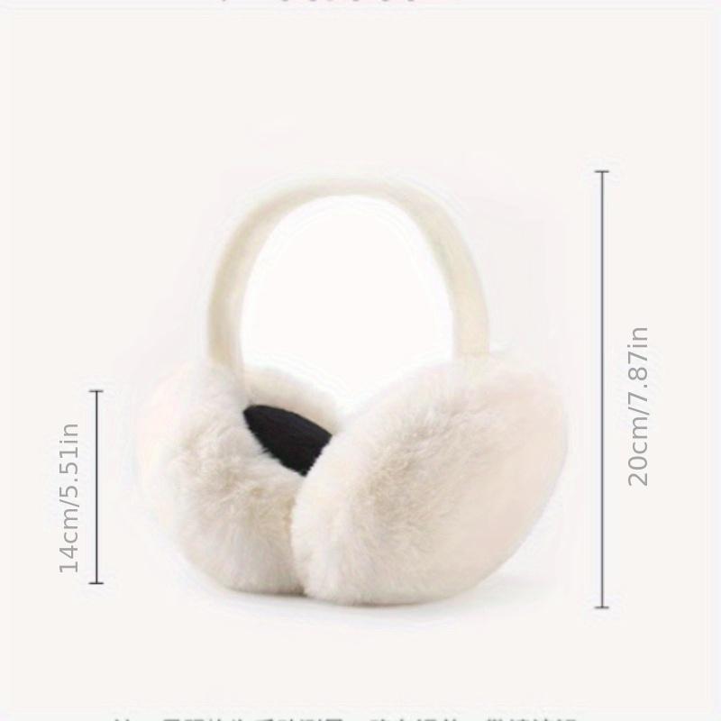 Plush Foldable Earmuffs - Stretchy, Hand-Washable Polyester for Winter Warmth & Style, Plush, Ear Muffs, Folding, Winter Warmth