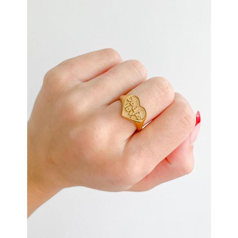 Gold God is Love Ring