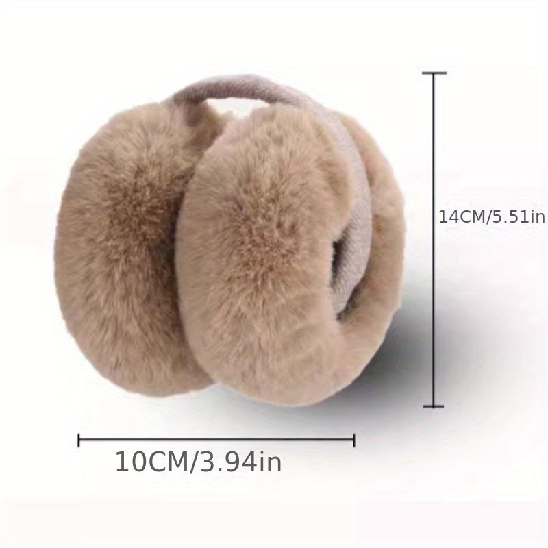 Plush Foldable Earmuffs - Stretchy, Hand-Washable Polyester for Winter Warmth & Style, Plush, Ear Muffs, Folding, Winter Warmth