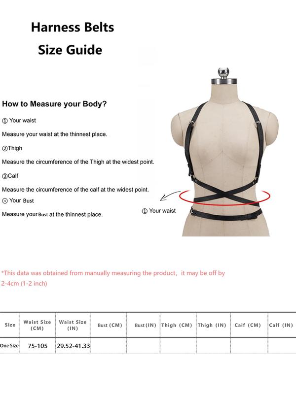 Women's Criss Cross Design Harness Belt, Casual Waistband With Suspender For Shirt Dresses & Tops