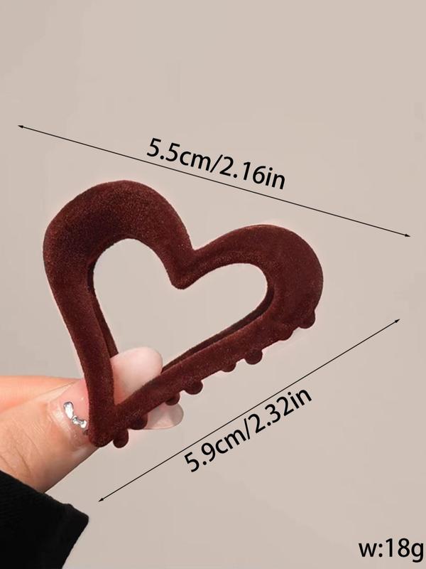 Heart Shape Hair Claw for Girlfriend, Elegant Cute Trendy Hair Claw for Girlfriend, Chic All-match Hair Accessories for Hairstyle Decor for Women & Girls