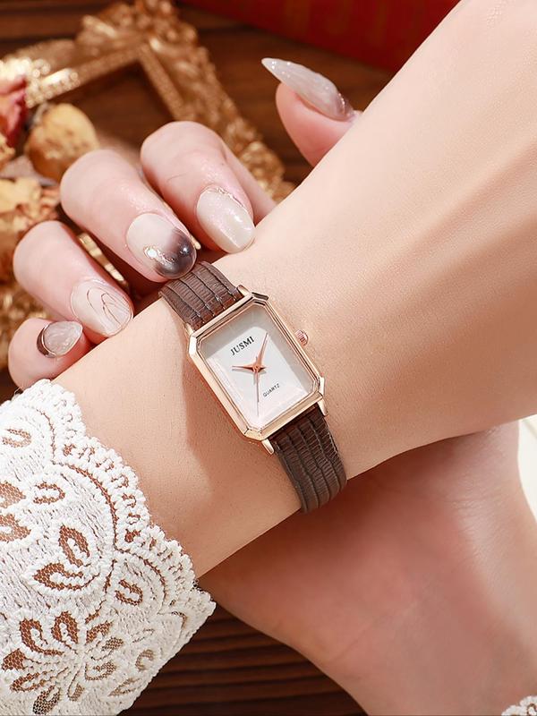 Women's Vintage Fashion Dial Quartz Watch, Fashion Watch for Party, Daily Clothing Decor, Trendy All-match & Exquisite Watch for Birthday Gift without Box