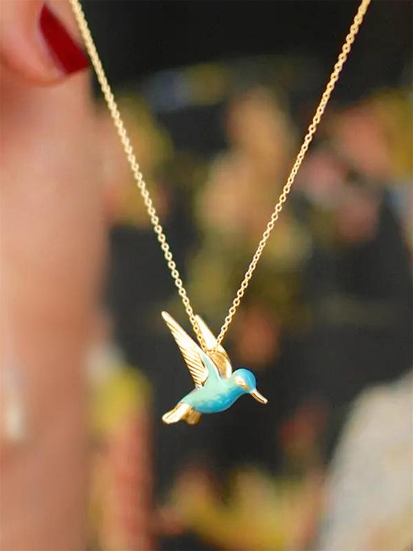 Cute Bird Design Pendant Necklace For Women For Gift, Stainless Steel Jewelry, Daily Clothing Decoration