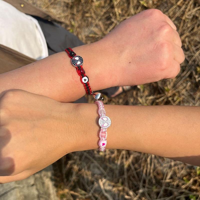 Friendship Couples Bracelets Set,Valentine's Day Birthday Jewelry Gifts for Bf and Gf Soulmate, Matching Spider Bracelet for Best Friend Bestie