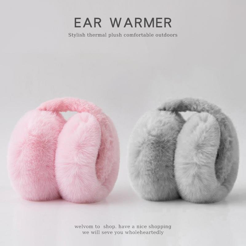 2 pcs Thick Fur Ear Warmers for Wind Protection, Warm earmuffs, Soft fur earmuffs, Windproof, Convenient folding, Winter accessories, Fashion earmuffs, Soft fur material