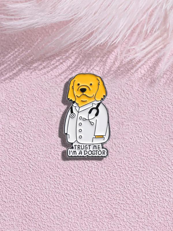 Cute Cartoon Dog Design Brooch, Fashion Jewelry Accessories for Daily Holiday Gift, Fashion Brooch for Daily Clothing Decor, Trendy All-match & Exquisite Brooch for Women & Men