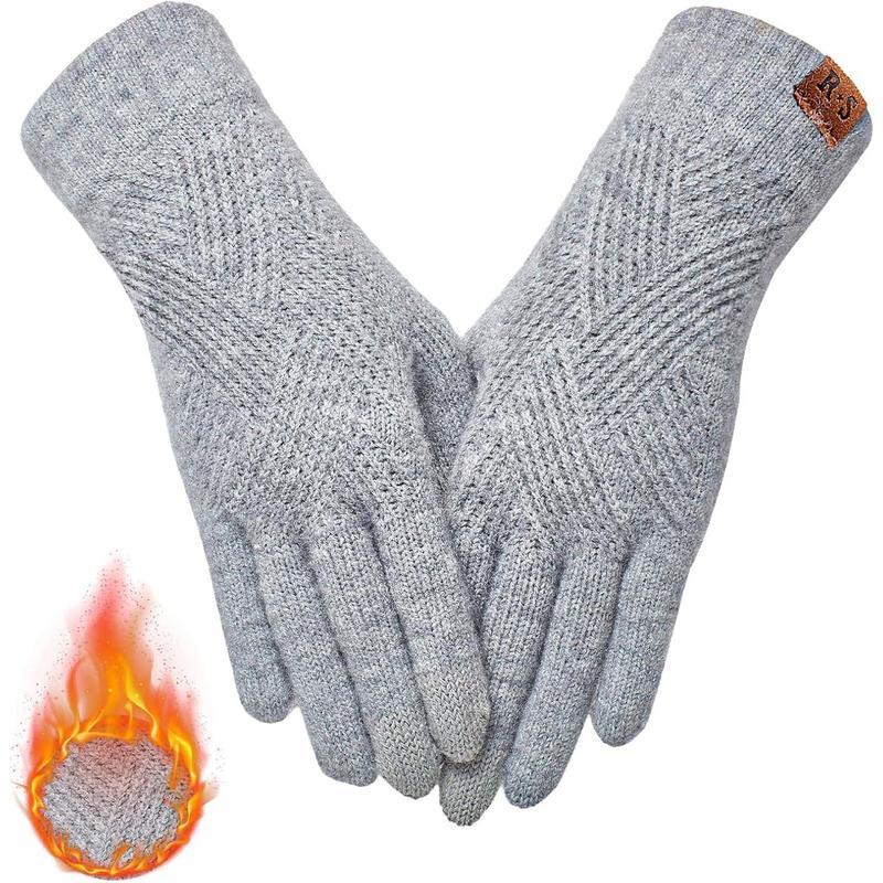 Winter Gloves for Women Touch Screen Elastic Thermal Knit Lining Warm Gloves for Cold Weather