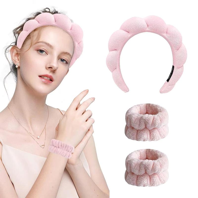 Hair Washing Wristband, 1 Set Soft Face Washing Headband, Hair Styling Accessories for Face Washing, Makeup, Shower and Skin Care