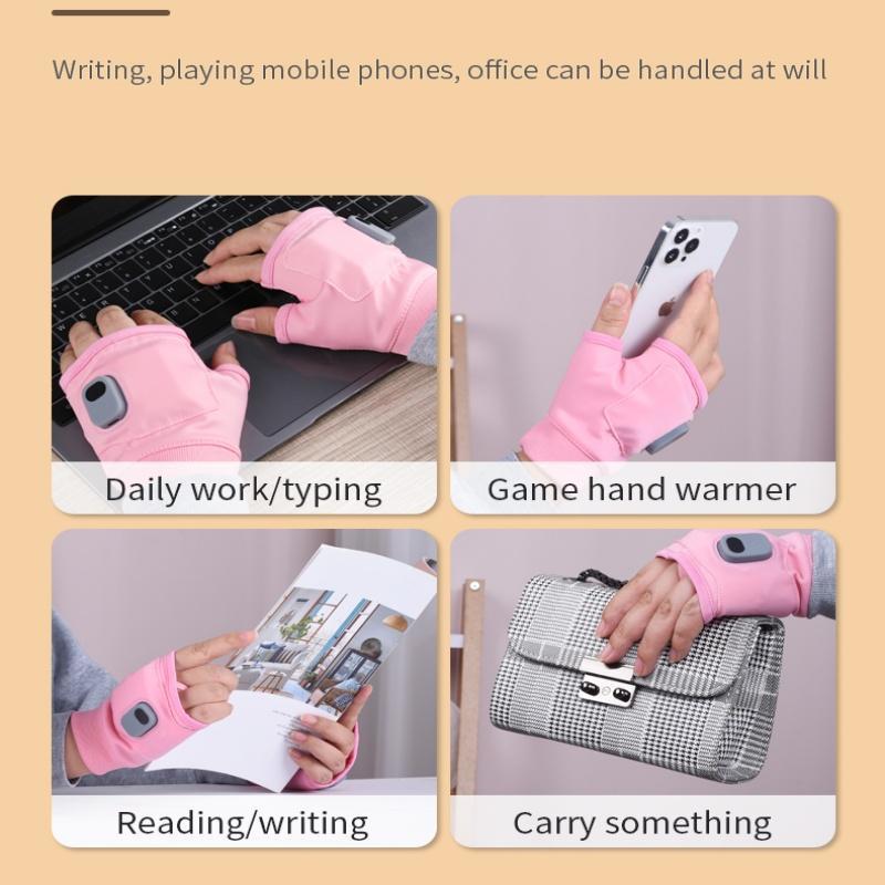 Portable Heating Gloves Rechargeable HandWarmer with Digital Disnlay Heated Gloves with3 Temperature Modes for Home Use