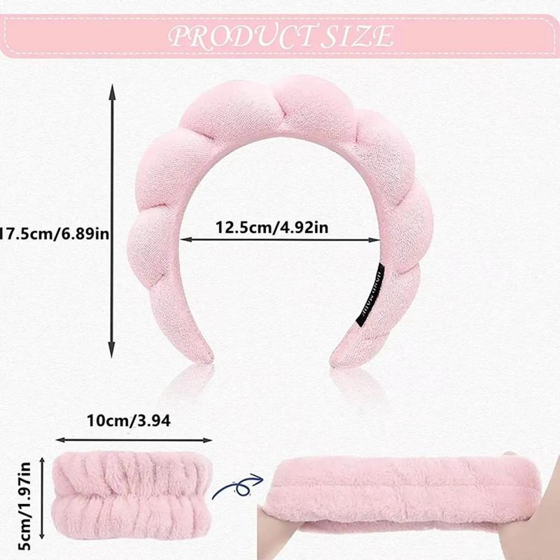 Hair Washing Wristband, 1 Set Soft Face Washing Headband, Hair Styling Accessories for Face Washing, Makeup, Shower and Skin Care