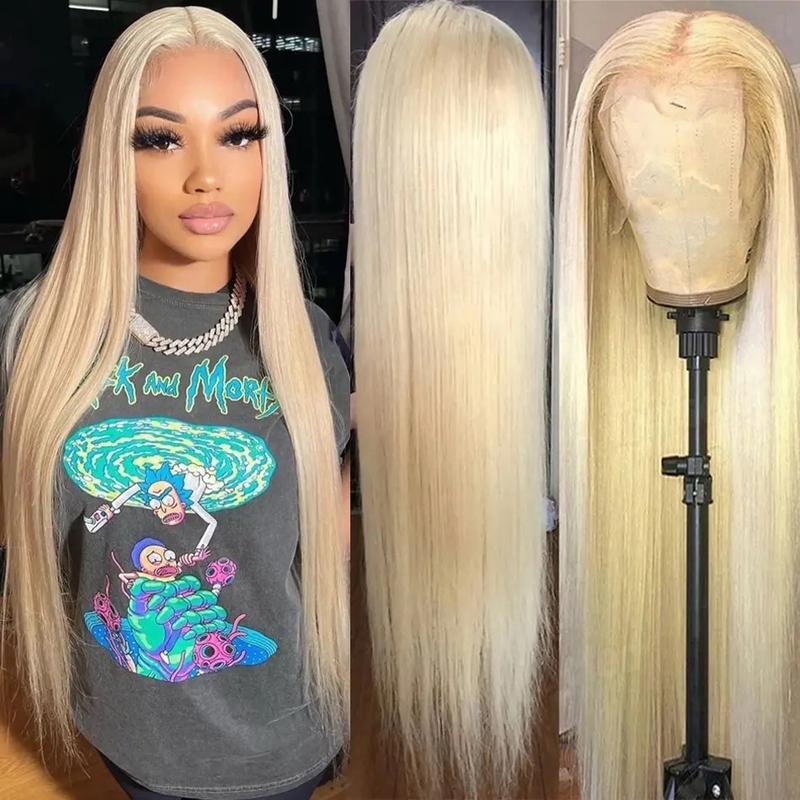 613 Wigs Blonde 13x6 HD Lace Front Wigs Human Hair Pre Plucked Straight 13x4 Lace Front Human Hair Wigs For Women Can Be Dyed 250% Density