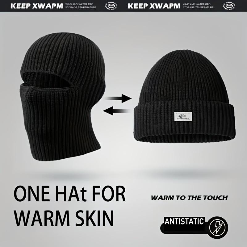 Men's Winter Balaclava Knit Beanie Hat - Windproof Head Cover For Cold Weather, Perfect Gift Choice