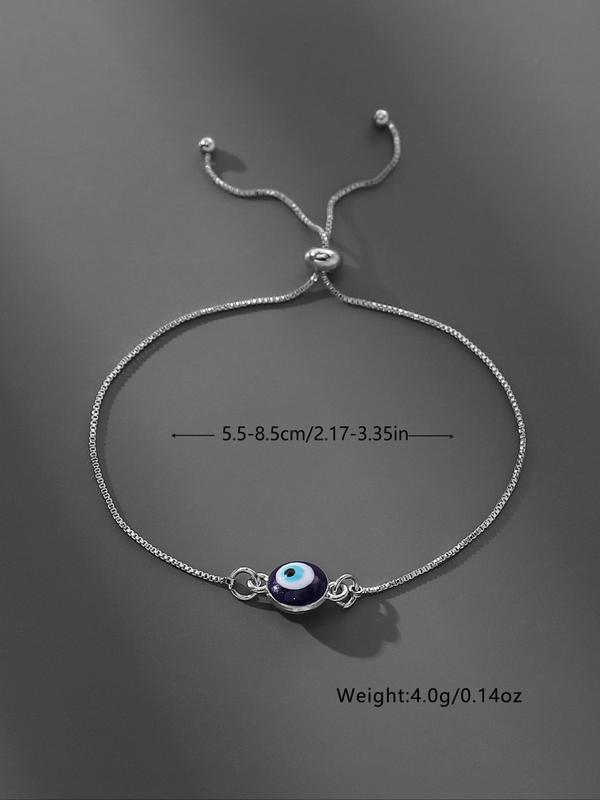 Creative Adjustable Eye Design Lin Bracelet, Temperament Casual All-match Jewelry for Girls Gift, Female Classic Fashion Accessories for Daily Wear