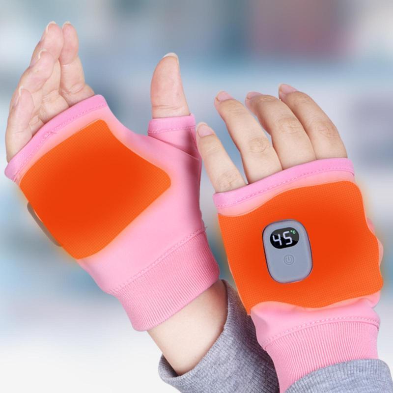 Portable Heating Gloves Rechargeable HandWarmer with Digital Disnlay Heated Gloves with3 Temperature Modes for Home Use