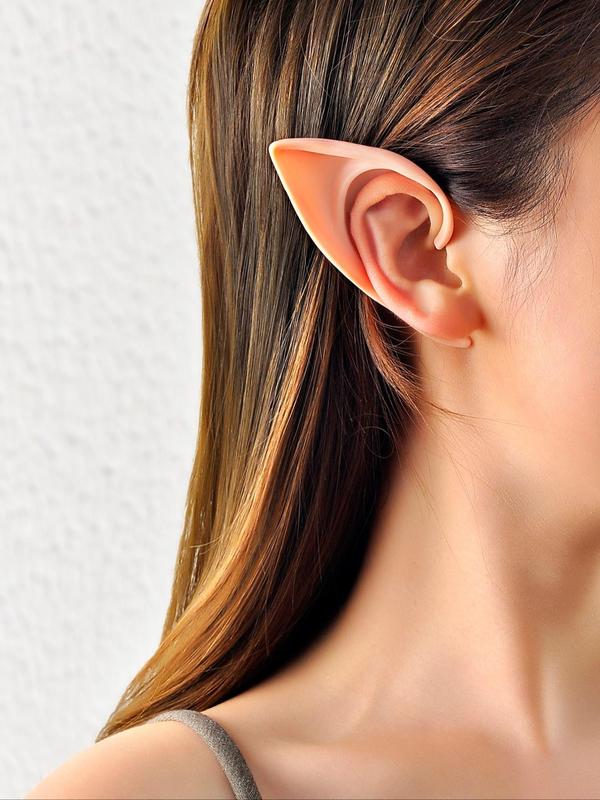 1 Pair Fashionable Elf Ear Wrap, Cute Ear Design for Women for Daily Decoration, Fashion Accessories for Party, Fashionable Exaggerated Short Elf Ear Shaped Plastic Earrings for Festivals