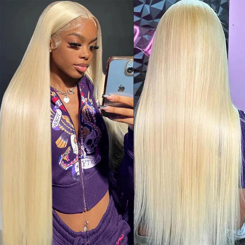 613 Wigs Blonde 13x6 HD Lace Front Wigs Human Hair Pre Plucked Straight 13x4 Lace Front Human Hair Wigs For Women Can Be Dyed 250% Density