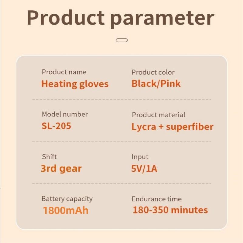 Portable Heating Gloves Rechargeable HandWarmer with Digital Disnlay Heated Gloves with3 Temperature Modes for Home Use