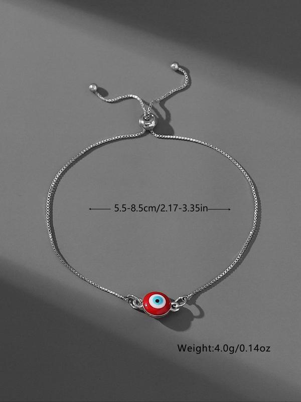 Creative Adjustable Eye Design Lin Bracelet, Temperament Casual All-match Jewelry for Girls Gift, Female Classic Fashion Accessories for Daily Wear