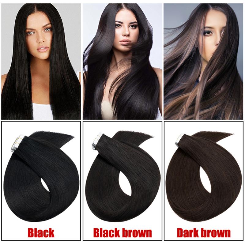 MY-LADY New Upgrade 20pcs Pack Tape In Extensions Remy Human Hair 100% Real Human Hair Extensions For Women