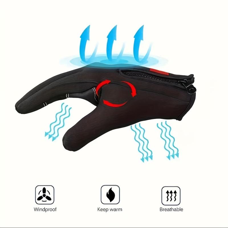 2 Pairs Thermal Windproof Gloves - Warm, Breathable, Touchscreen Compatible, and Comfortable for Cycling and Outdoor Activities - Perfect for Cold Weather