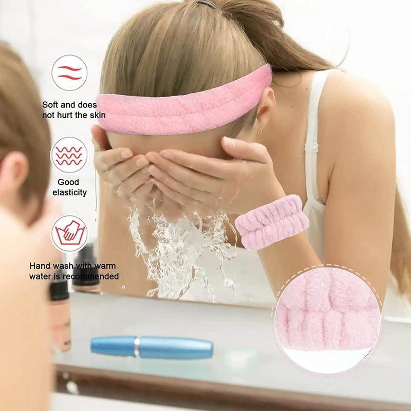 Hair Washing Wristband, 1 Set Soft Face Washing Headband, Hair Styling Accessories for Face Washing, Makeup, Shower and Skin Care