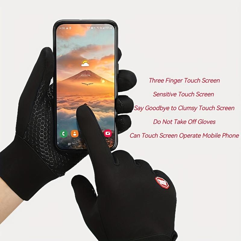 2 Pairs Thermal Windproof Gloves - Warm, Breathable, Touchscreen Compatible, and Comfortable for Cycling and Outdoor Activities - Perfect for Cold Weather