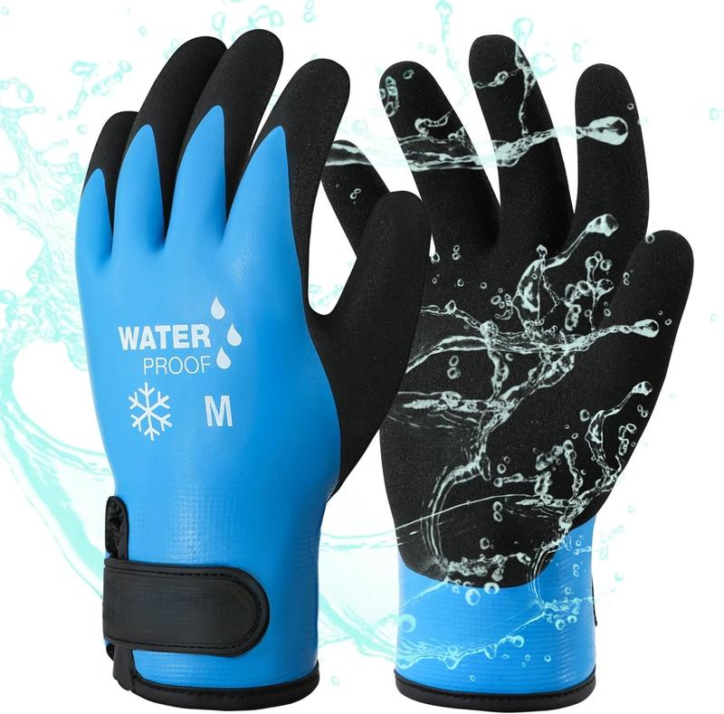 Waterproof Winter Work Gloves for Men and Women,Foam Latex Coated and Thermal Insulated Gloves for Cold Weather